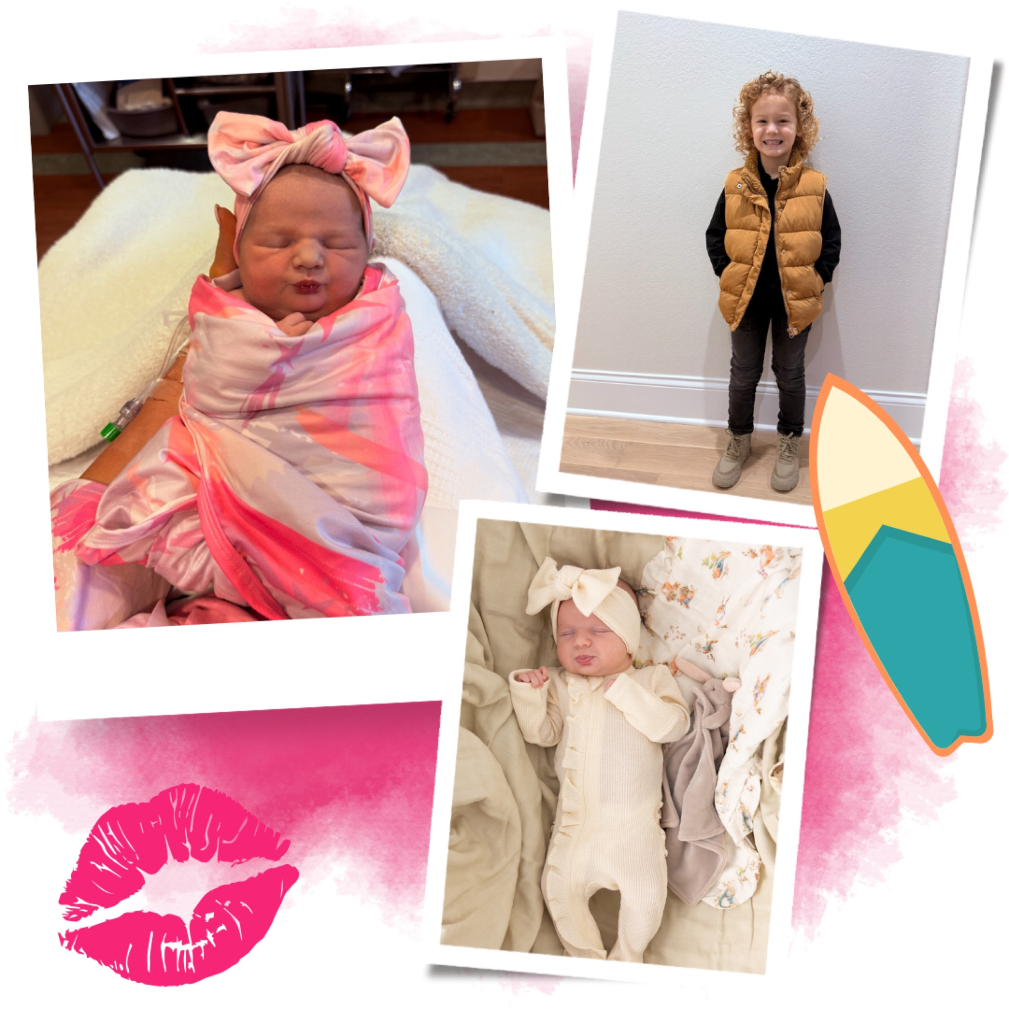 Shop B&B’s Closet! 

Pink tie dye swaddle and bow (with matching robe for Momma), neutral ruffle onesie, Peter rabbit blanket, boys black jeans, kids puffer vest, kids cool boots 

#LTKBaby #LTKFindsUnder50 #LTKKids