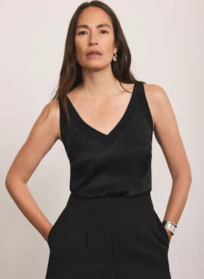 Black Satin Camisole Top | Mint Velvet