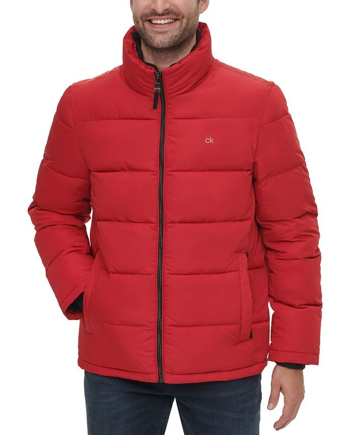 Calvin Klein Men's Classic Puffer With Set In Bib Detail, Created for Macy's & Reviews - Coats & ... | Macys (US)