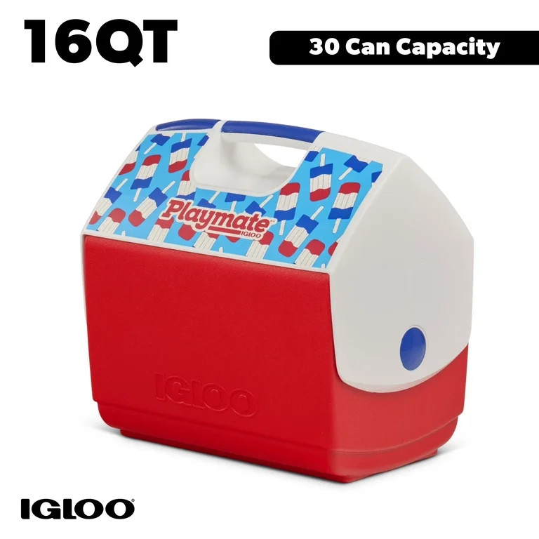 Igloo 16 QT Playmate Elite Ice Chest Cooler, 30 Can Capacity, Popsicle | Walmart (US)
