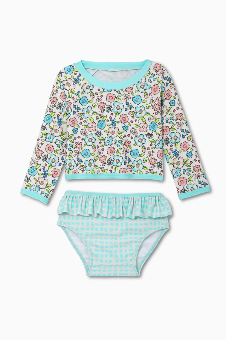 Floral Rash Guard Two Piece | Rockets of Awesome