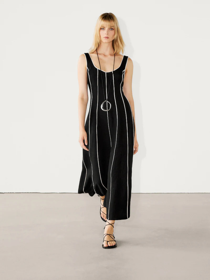 Contrast two-tone dress - Massimo Dutti United Kingdom | Massimo Dutti UK