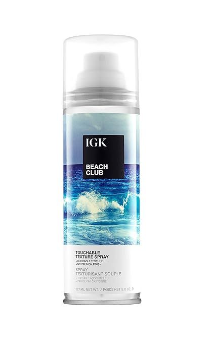 IGK BEACH CLUB Touchable Texture Spray | Hold + Volume + Lightweight | Vegan + Cruelty Free | | Amazon (US)