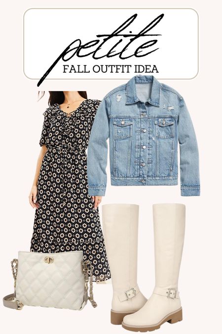 Fall outfit idea with midi dress 
Petite friendly 
Fall outfits 
Fall boots 


#LTKSeasonal #LTKworkwear #LTKshoecrush