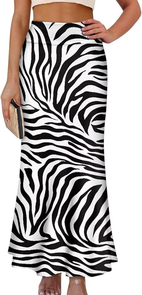 High Waisted Maxi Skirt Casual Pencil Skirt A-Line Flared Maxi Skirts Spring Summer Long Skirts f... | Amazon (US)
