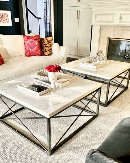 FINALLY ON SALE! My genuine marble coffee tables! Have had these for years and still in love. So durable and beautiful! Modern. Modern organic. Eclectic decor. Traditional decor furniture 

#LTKsalealert #LTKhome #LTKSeasonal
