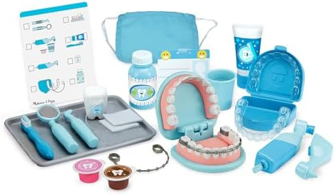Melissa & Doug Super Smile Dentist Play Set, 25-Piece Dentist Kit with Oversized Teeth, Large Too... | Amazon (US)