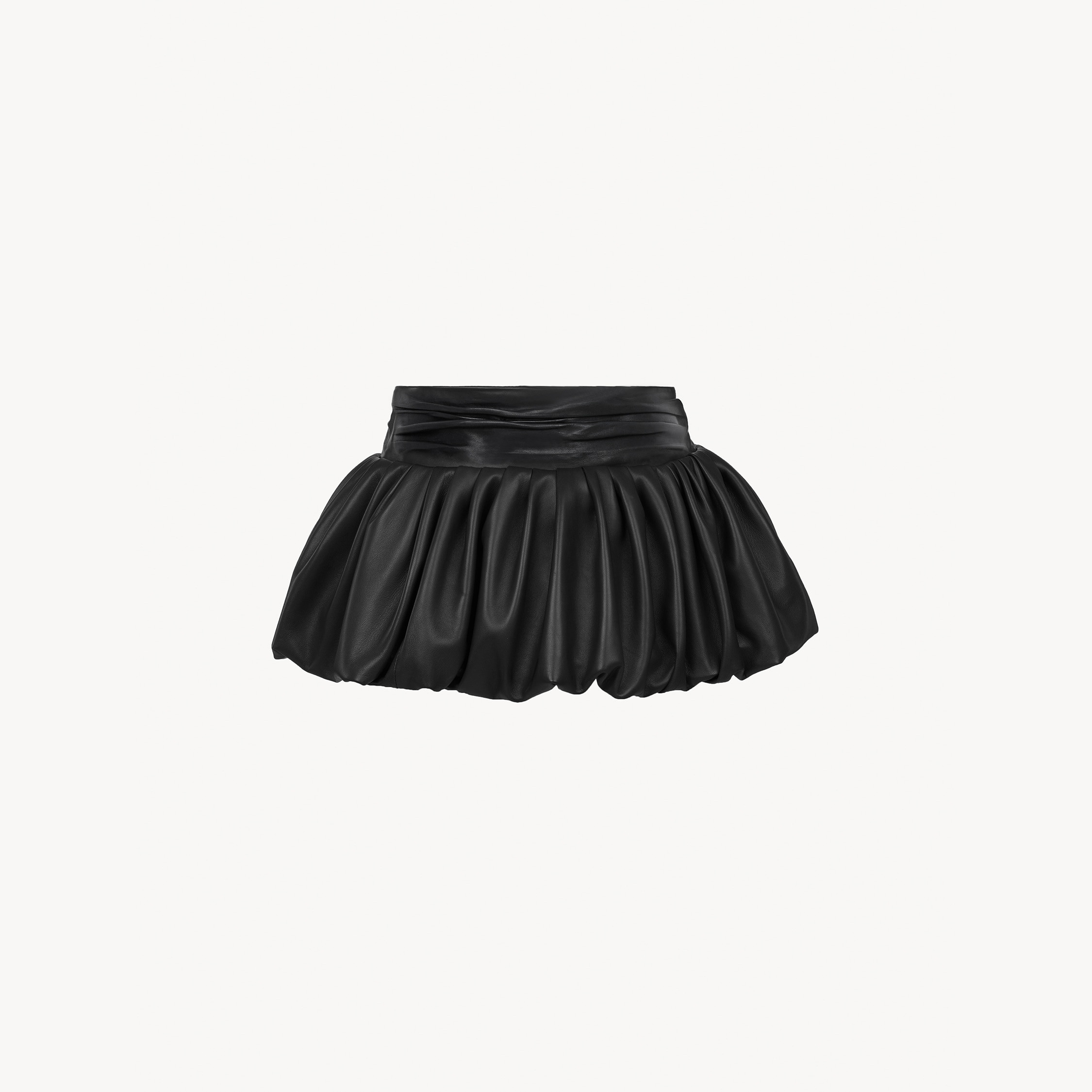 Chloé - Peplum belt in leather - Black - S - Domestic Lamb | Chloe US