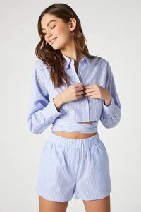 Pinstriped Poplin Shorts | Forever 21 (US)