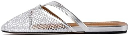 DREAMSTORY Mesh Mules Flat Sandals for Women Fishnet Flip Flops Slip On Thong Strap Slippers Summ... | Amazon (US)