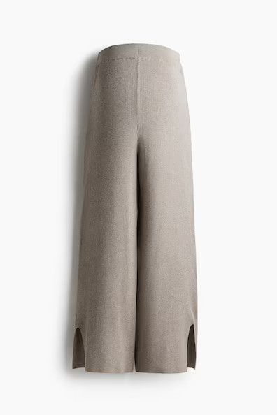H & M - MAMA Rib-Knit Pants - Brown | H&M (US + CA)