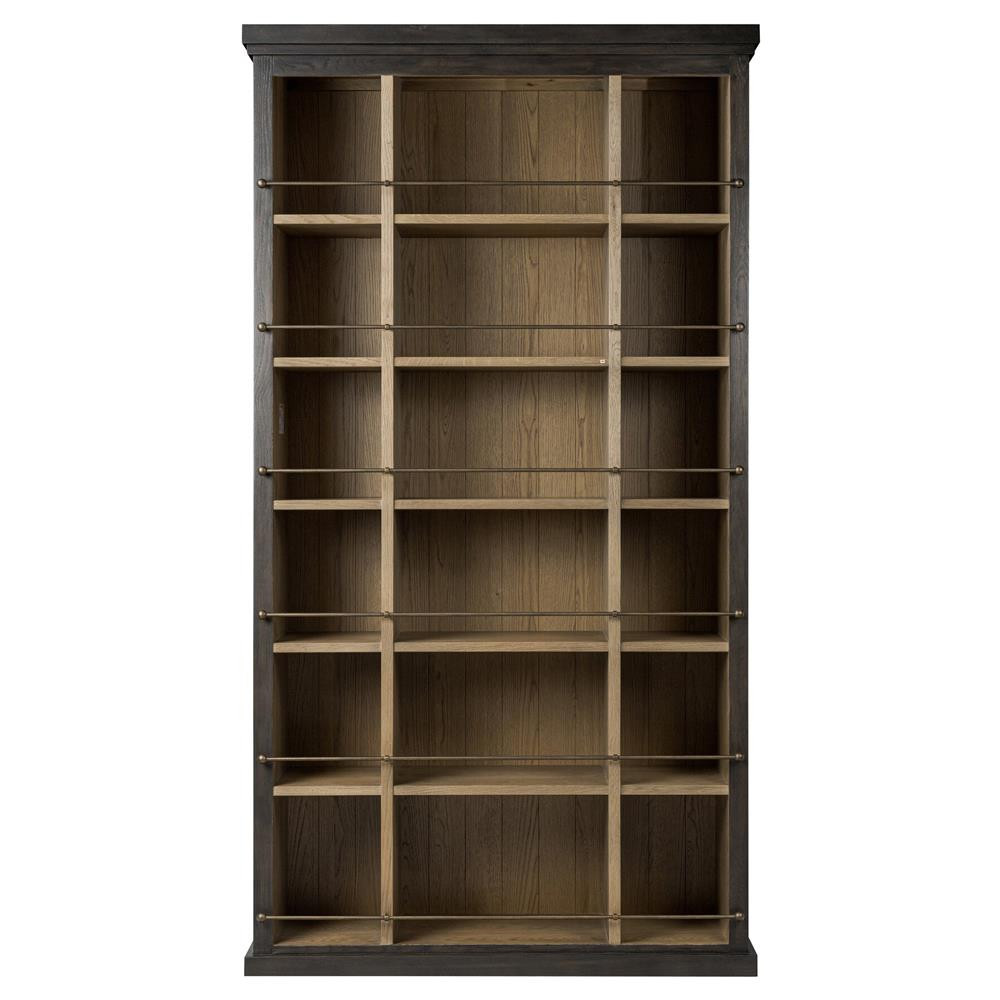 Alistair Smoked Black Bookcase | Kathy Kuo Home