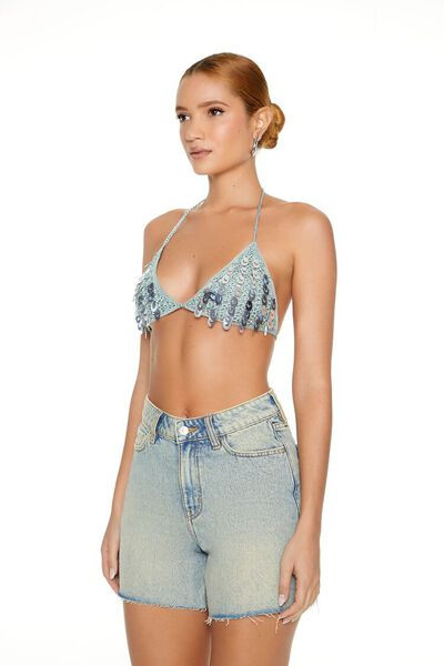 Sequin Sweater-Knit Bralette | Forever 21