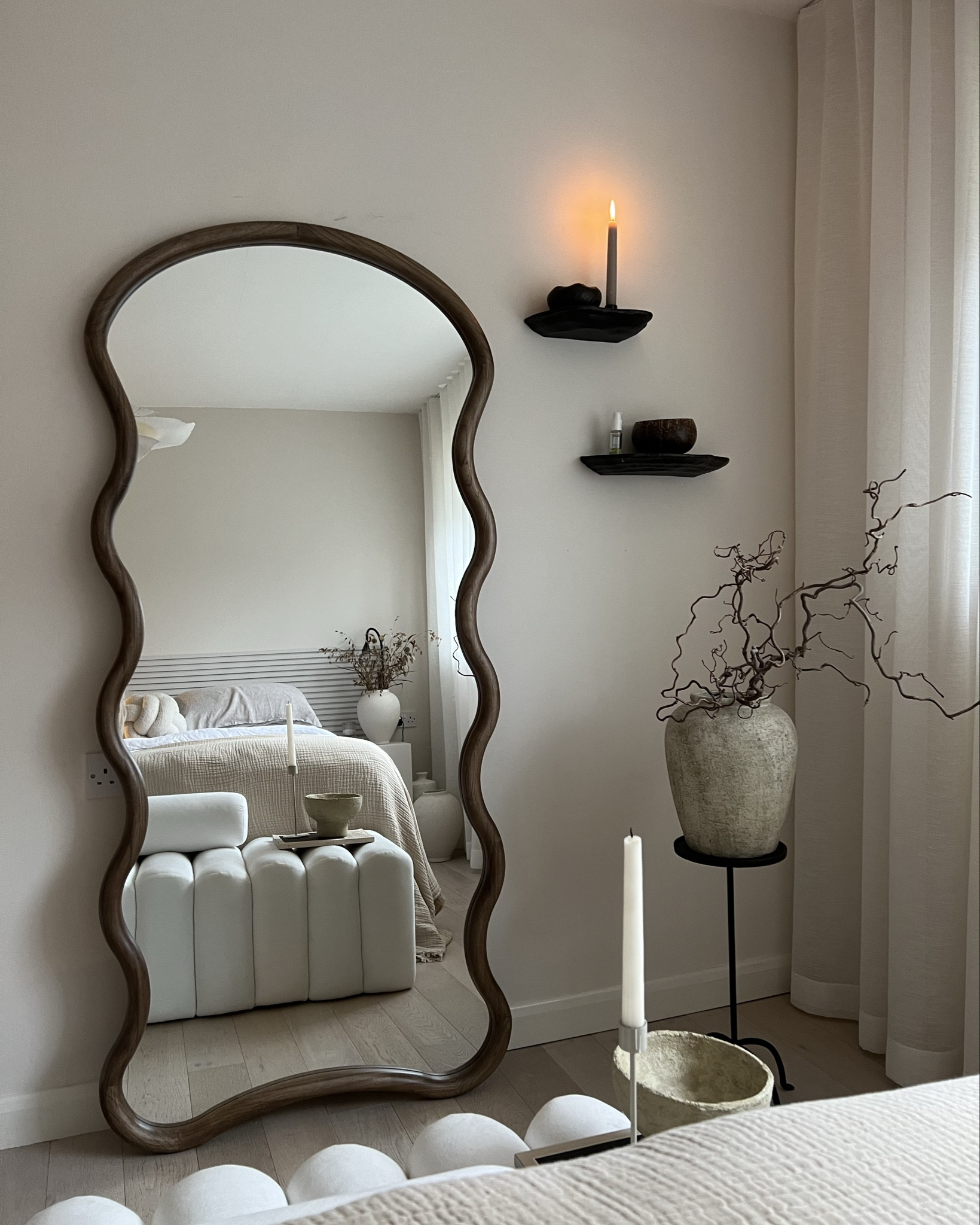 Modern Retro Mirror 

The Isadora in warm wood 🪵 by William Wood - use code HOH to save 20% 

Mirror | Bedroom | Vase | Shelves 

#LTKuk #LTKstyletip #LTKhome