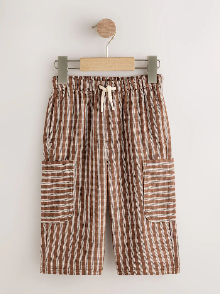 Rust Brown Print Side Pocket Wide Trousers (3mths-7yrs) | Next US