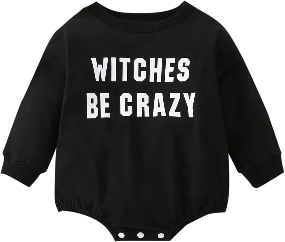 Amazon.com: Eadrioss Infant Baby Boys Girls Halloween Outfit - Oversized Pumpkin Letter Print Rom... | Amazon (US)