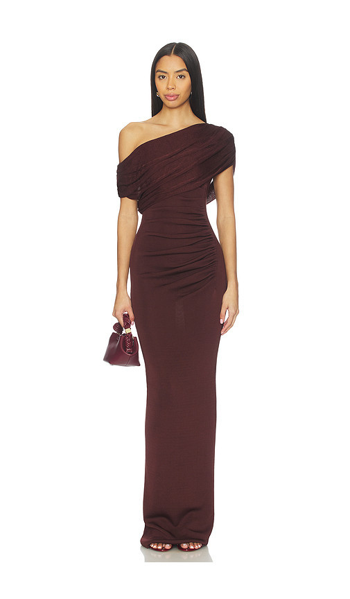 Self-portrait vestido dress en color burgundy talla S | Revolve Clothing (Global)