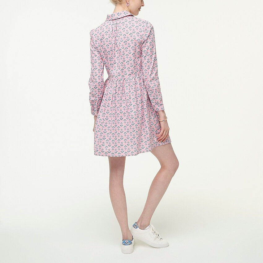 Printed collared mini shirtdress | J.Crew Factory