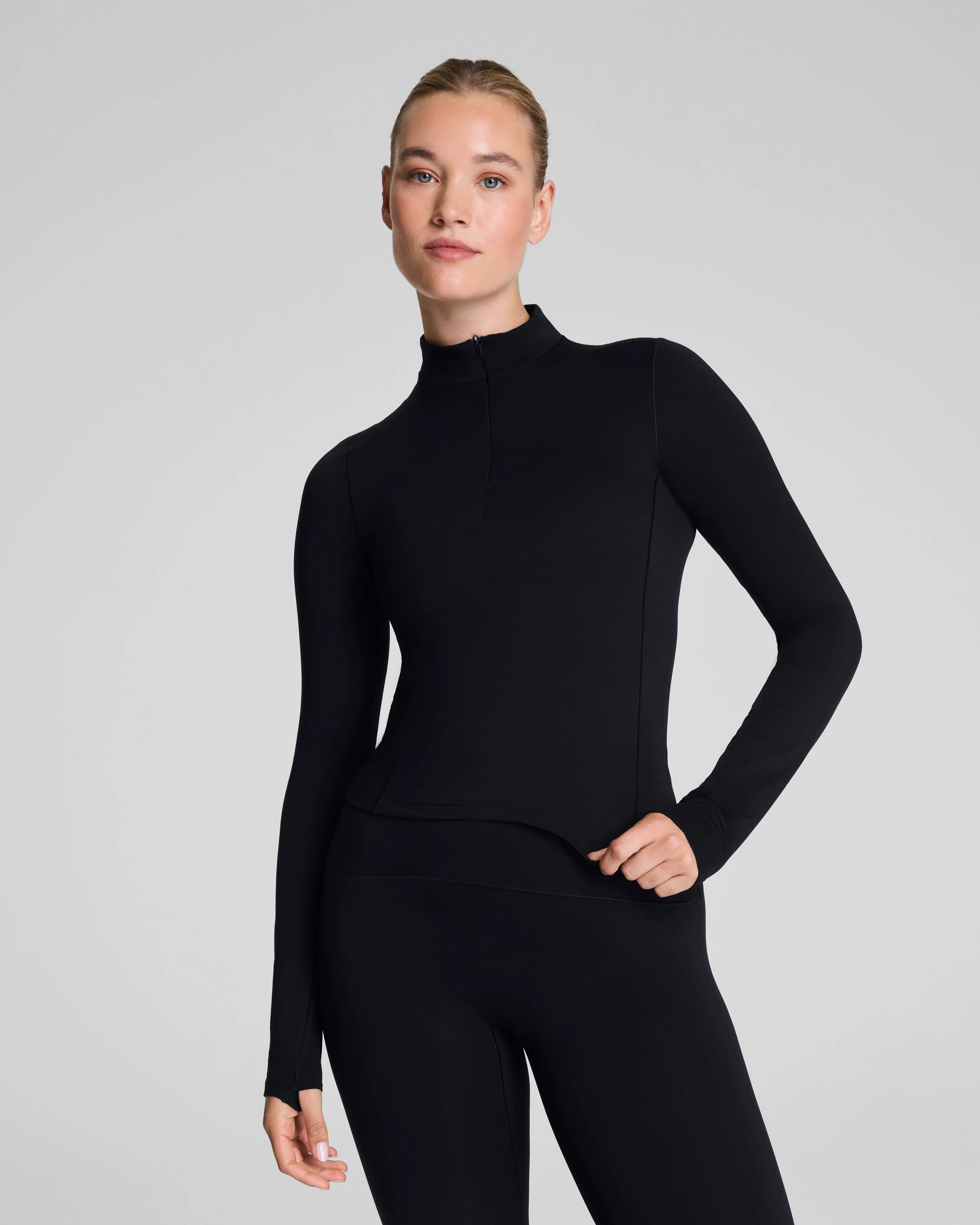 Workout Half Zip | Brushed Performance Jacket | SPANX | Spanx Canada