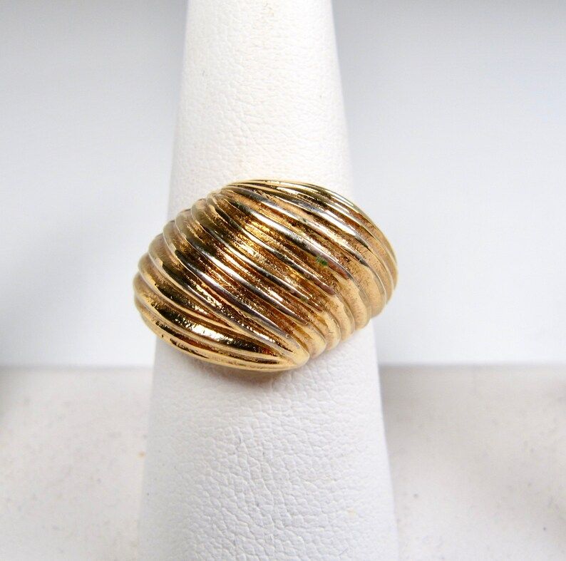 You Pick! Vintage Gold Band Ring Choose from Trifari Avon or 18K HGE 1980s | Etsy (US)
