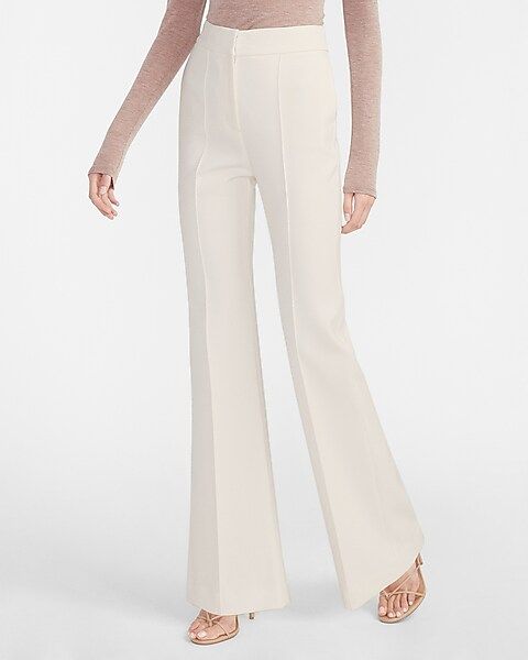 High Waisted Seamed Front Flare Pant | Express