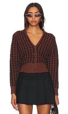 ASTR the Label Ruby Cardigan in Dark Brown & Black from Revolve.com | Revolve Clothing (Global)