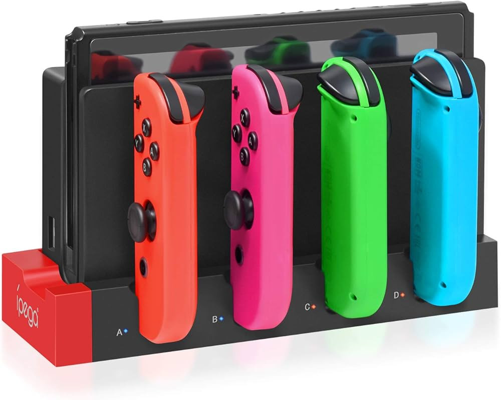 Charging Dock Station for Joycon Nintendo Switch & OLED - Charges Up to 4 Controllers, Compatible... | Amazon (US)