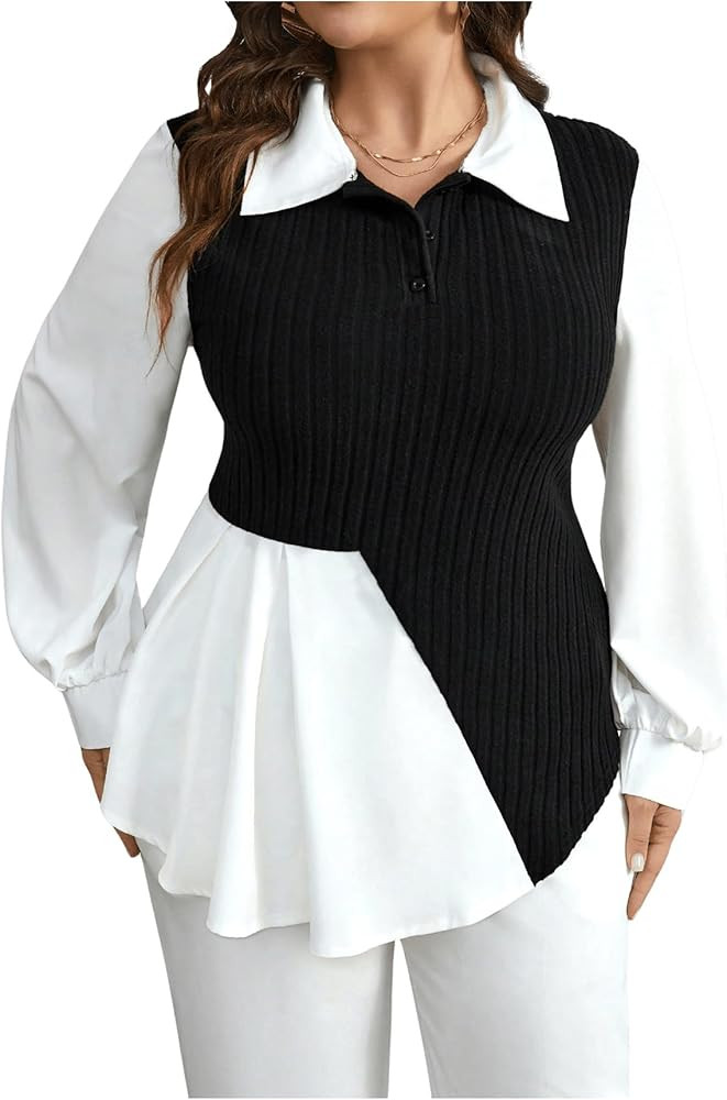 MakeMeChic Sweater Blouse Shirt Tops | Amazon (US)