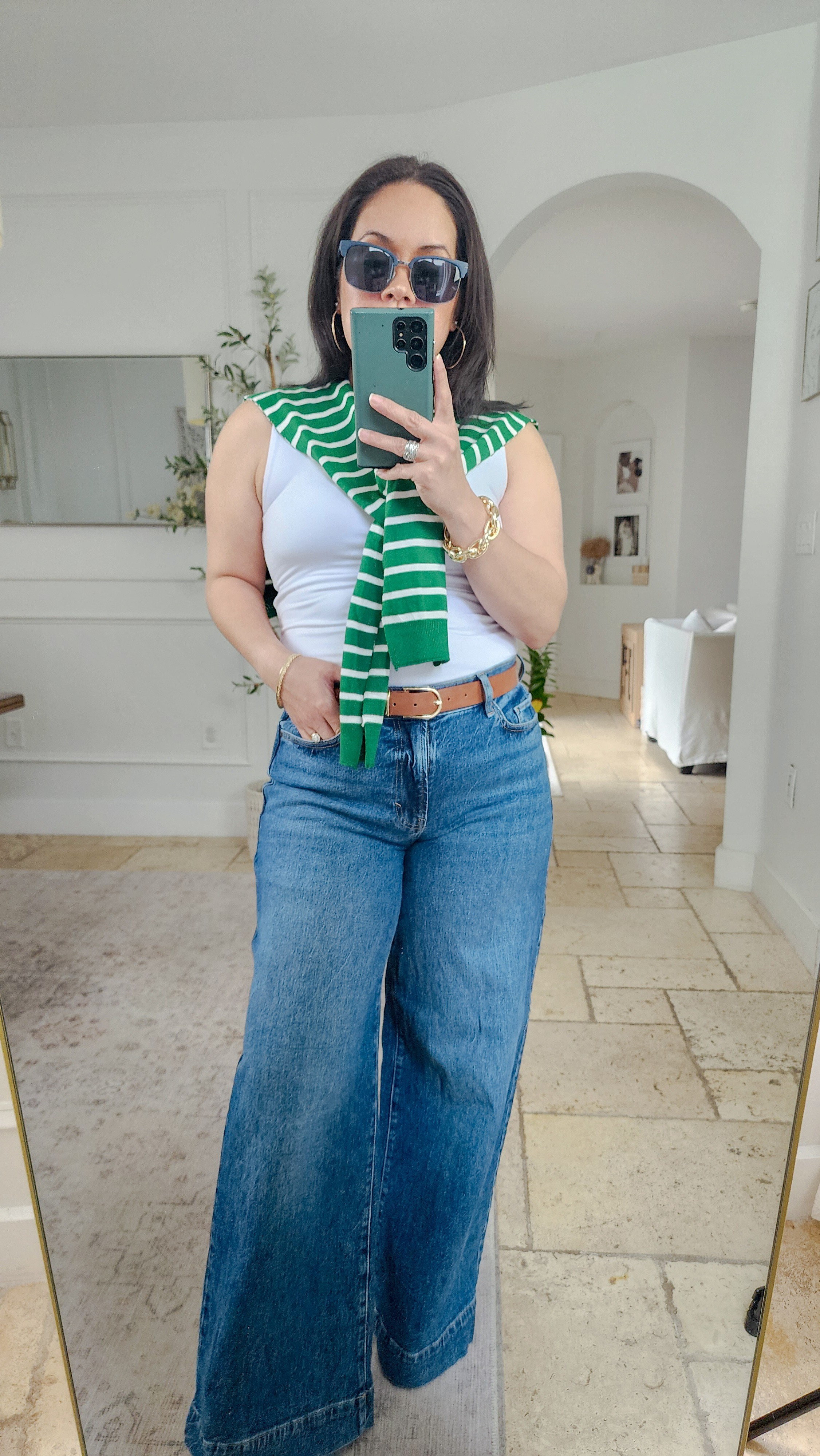 This is the cutest shawl from Amazon, lots of colors available 

Double layered top, small
Wide leg jeans 6
Heels, my normal size 6

#LTKPetite #LTKFindsUnder100