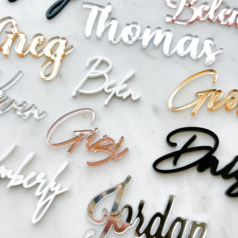 Acrylic Place cards | Wedding Place Cards | Place Names | Laser Cut Names | Wedding Escort Cards ... | Etsy (US)
