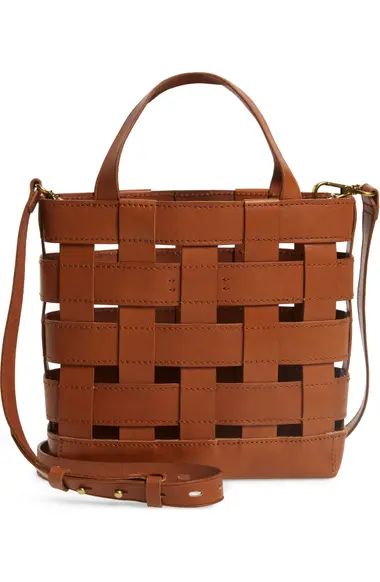Small Transport Basketweave Leather Crossbody Bag | Nordstrom