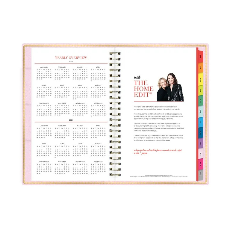 2023 Weekly & Monthly Clutch Planner, 5x8, The Home Edit for Blue Sky, Pink Poppies | Walmart (US)