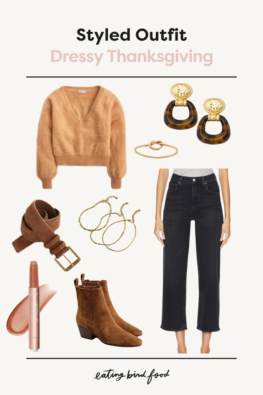 Dressy Thanksgiving option! 🍂 Loving these AGOLDE jeans paired with a cozy sweater and chic boots for a polished yet comfortable look. Add some statement earrings and a classic belt to elevate the outfit. Perfect for celebrating in style! 🧡 #ThanksgivingOutfit #FallStyle #AGOLDE #HolidayLook 

 #LTKHoliday #LTKSeasonal #LTKStyleTip