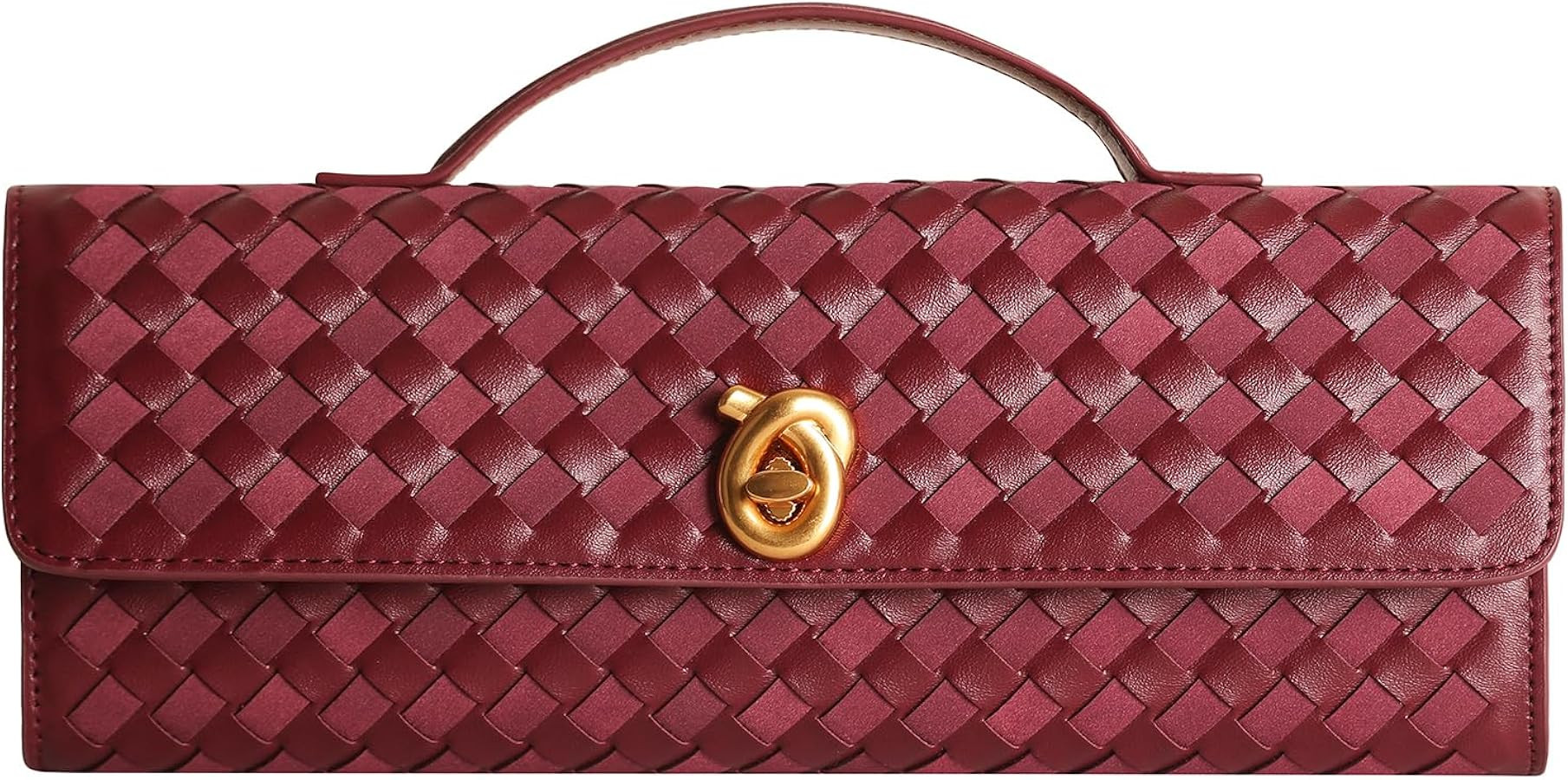 Woven Clutch Purses for Women, Leather Evening Clutch, Handmade Woven Shoulder Bag Crossbody Bag | Amazon (US)