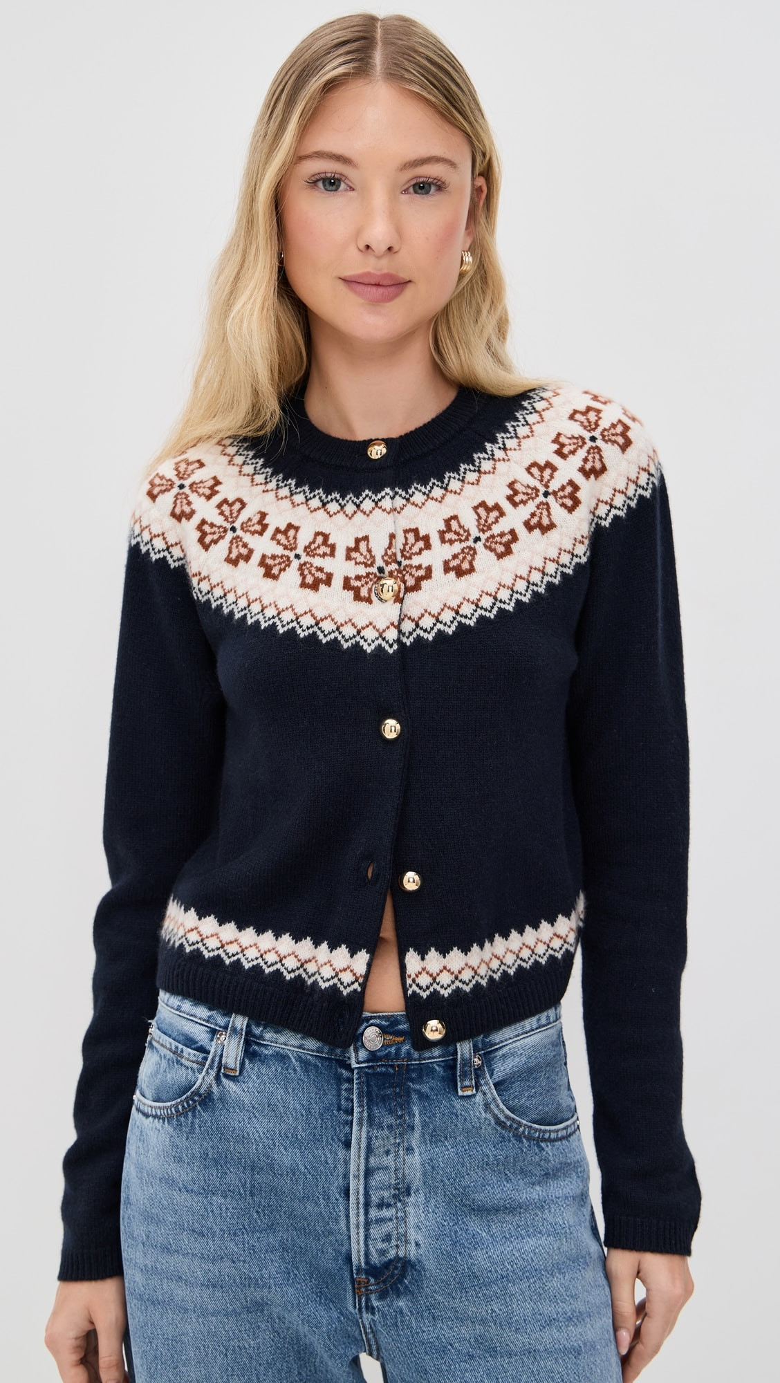 The Cashmere Fair Isle Cardi | Shopbop