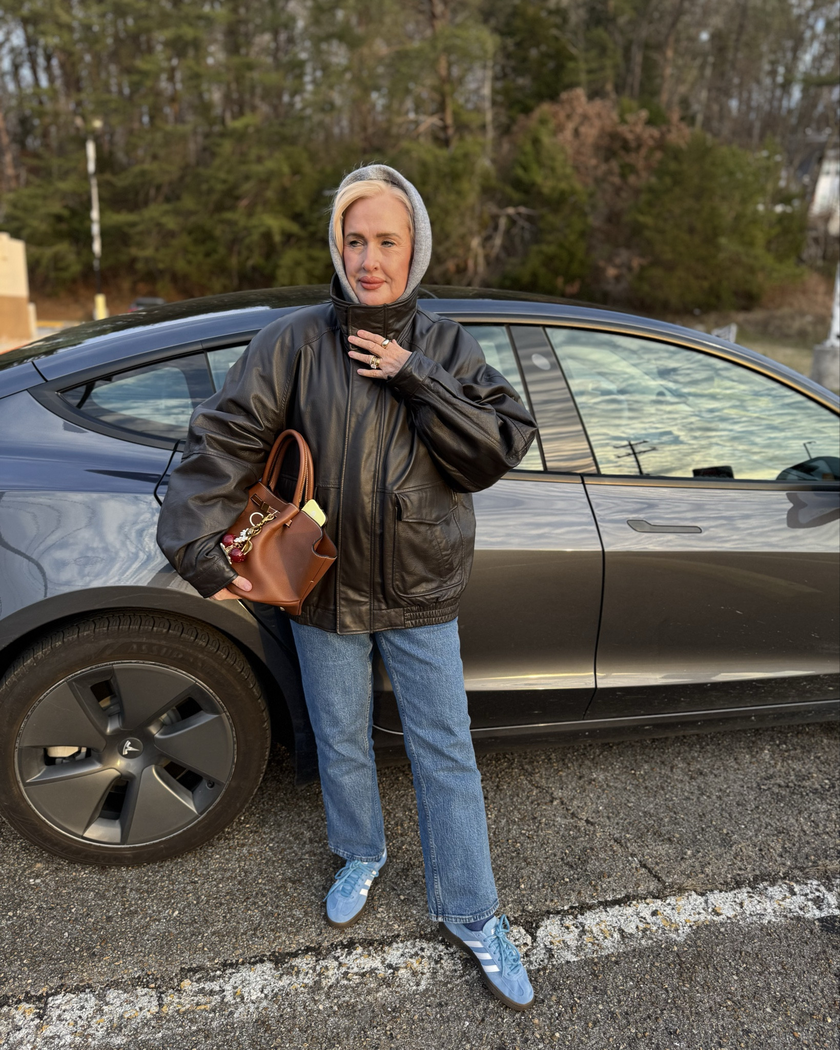 Sometimes what’s trending, like this leather bomber, can also be a classic staple in your wardrobe. 
When deciding on purchasing a trend lead piece consider these things:
1. Can I style this new item with more than three items in my existing wardrobe?
2. Is this color wearable long term?
3. Is there a lot of identifying hardware on the piece that won’t wear well long term? 
For example: I chose this leather jacket because: the color wasn’t a harsh black but a deep brown which will go with my entire wardrobe for years to come.  It’s functional beyond its trending appearance and there is no hardware that will date the piece  and will go withALL of my capsule wardrobe! 

#capsulewardrobe #queitluxury 

#LTKOver40 #LTKootd