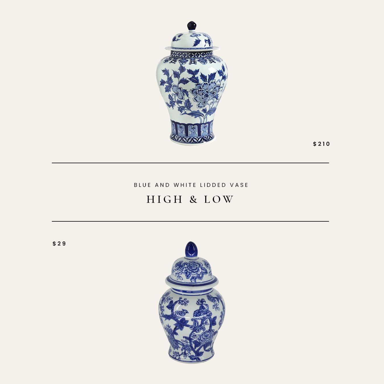 High / Low : Blue & White Lidded Vase 

 

#LTKHome