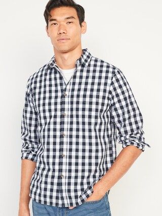 Regular-Fit Built-In Flex Patterned Everyday Shirt for Men | Old Navy (US)