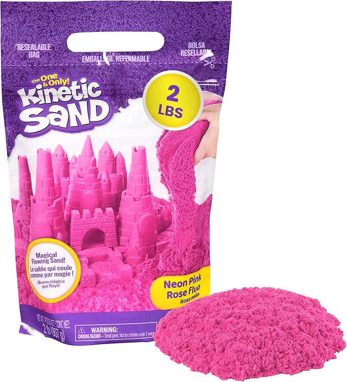 Kinetic Sand, 2lbs Pink Play Sand, Moldable Sensory Toys for Kids, Resealable Bag (Packaging May ... | Amazon (US)