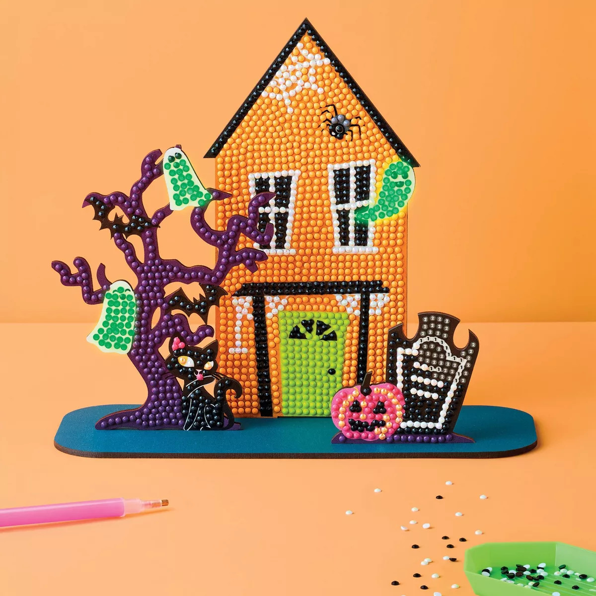 Halloween Craft 3D Gem Art Haunted House Activity DIY Art Kit - Mondo Llama\u2122 | Target