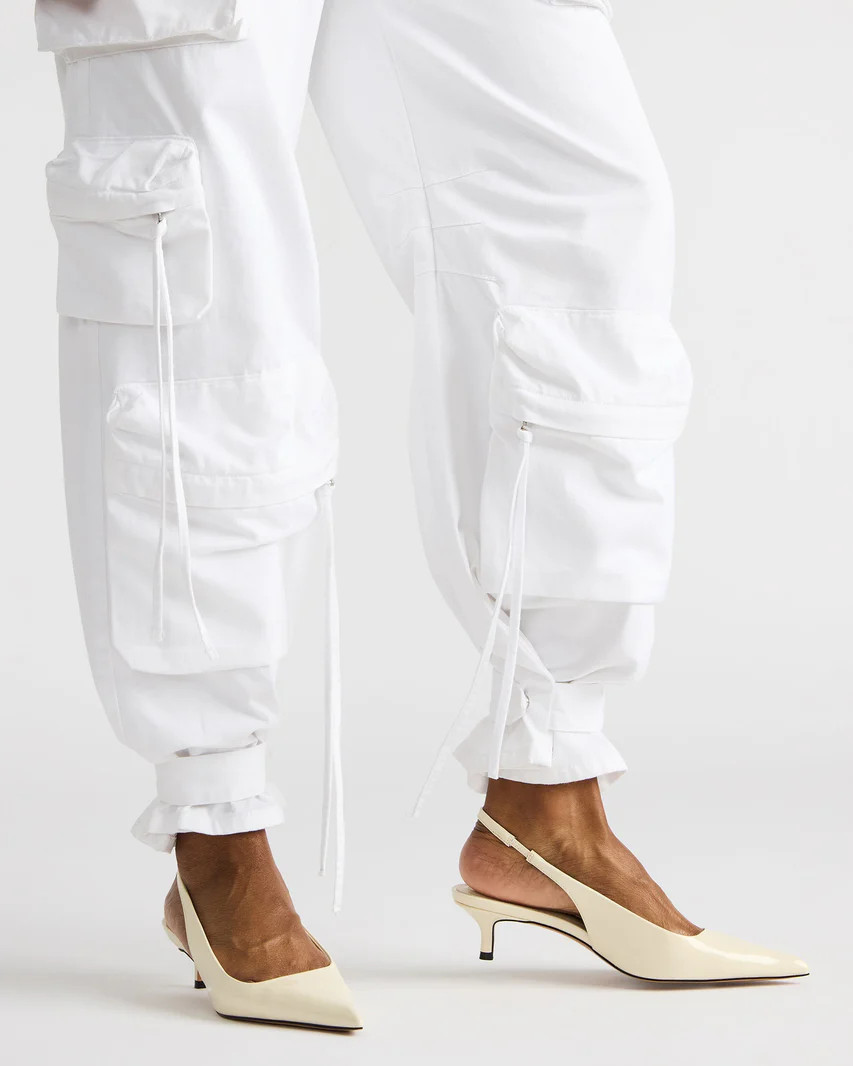 KITTIE Bone Patent Kitten Heel Slingback Pump Heel | Women's Heels | Steve Madden (US)