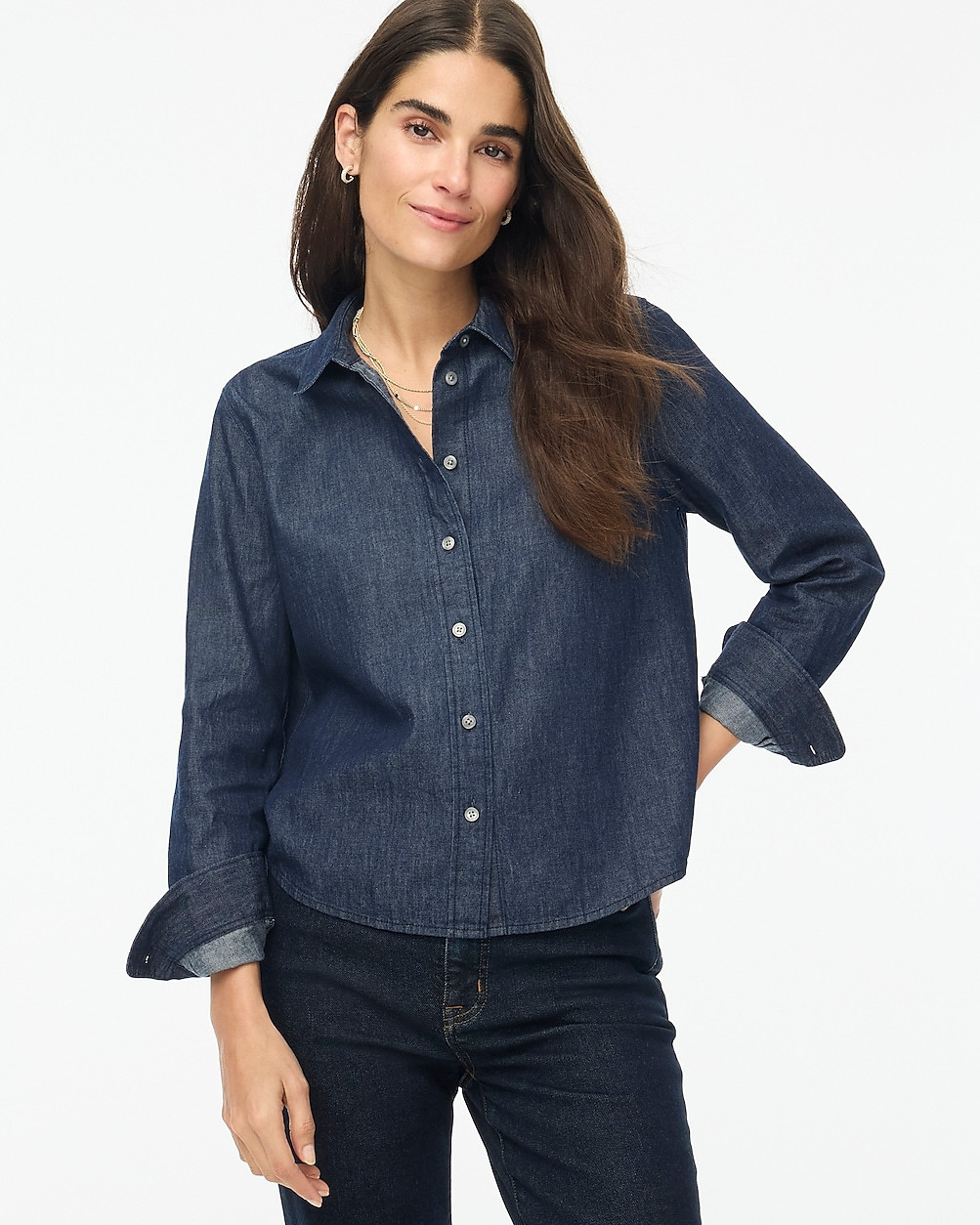 Modern chambray button-up shirt | J.Crew Factory