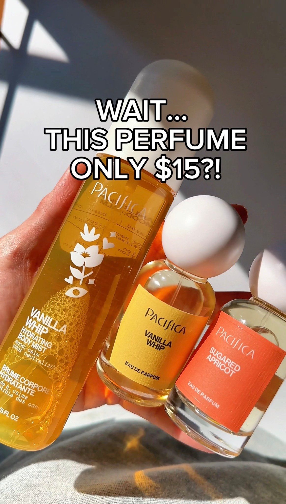 Who Says Luxury Scents Have to Be Expensive? 😉 I’m obsessed with the @pacificabeauty mood boosting clean perfume lately, it smells amazing and budget-friendly! Vanilla is my favorite! Those are perfect for every scent.

Both perfumes are Vegan & cruelty-free, so if you’re looking for a cleaner alternative while still smelling amazing, these are such good finds!

🌈Pacifica Hydrating Body Mist Vanilla Whip (Unisex) $10
Notes: vanilla, amber, cream, sandalwood & vetiver.
✨ Mood-boosting fragrance botanicals
✨ Functional scent + odor control

🌈Vanilla Whip $15 - Mood: Calm 
Notes of vanilla, amber cream, sandalwood, creamy sugar, almond, and pink pepper

🌈Sugared Apricot $15 - Mood: Energizing
Notes of apricot, ginger, peach, jasmine and vanilla

#pacificabeauty #fragrancelover #affordableperfume #veganperfume #moodboosting

#LTKBeauty #LTKgrwm #LTKselfcare