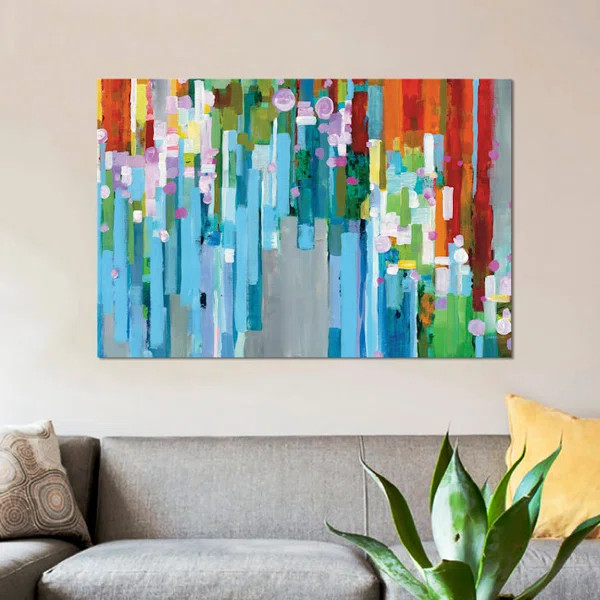 Rainbow Of Stripes In Zoom by Danhui Nai - Wrapped Canvas Graphic Art Print | Wayfair North America