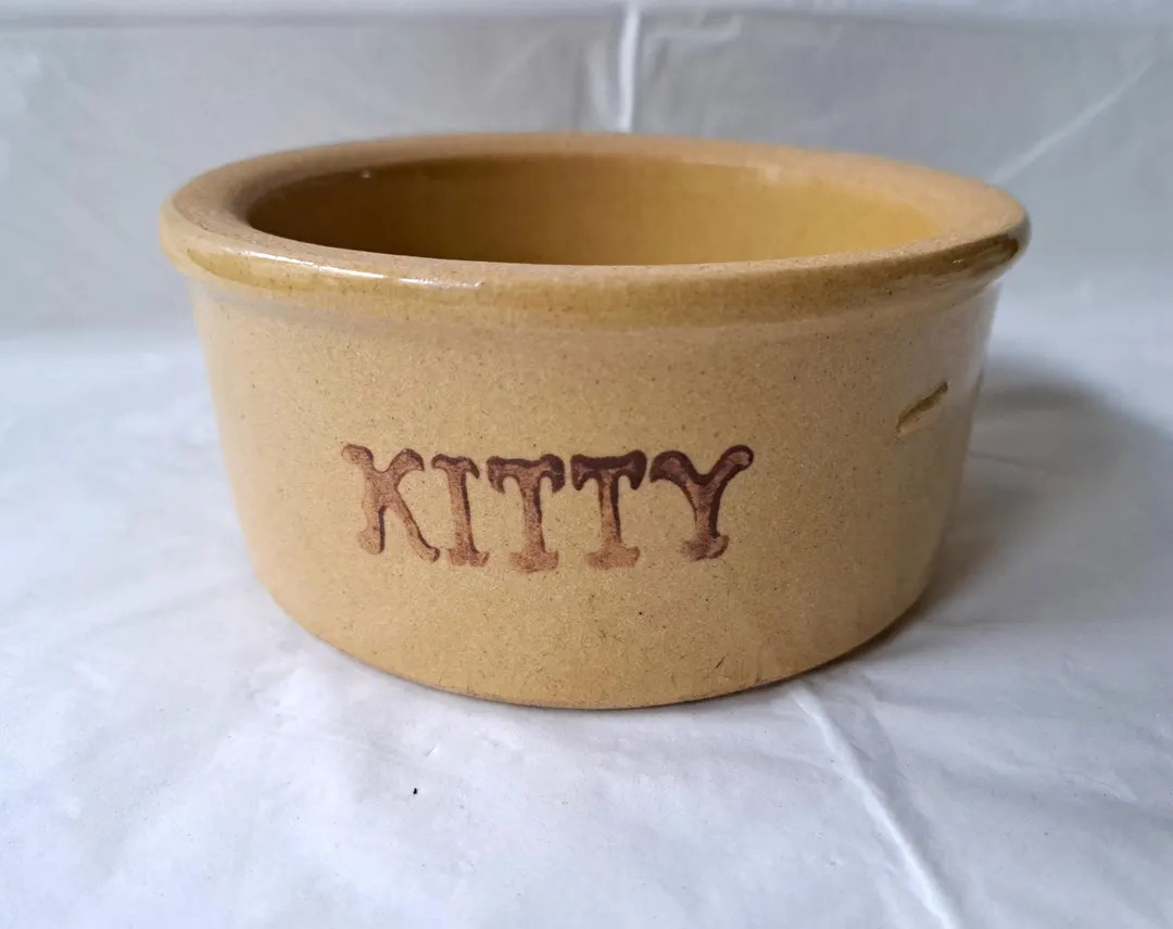 Robinson Ransbottom (rrpco) "kitty" Yellow Stoneware Pet Cat Feeding Dish (c 1990s) - Etsy | Etsy (US)