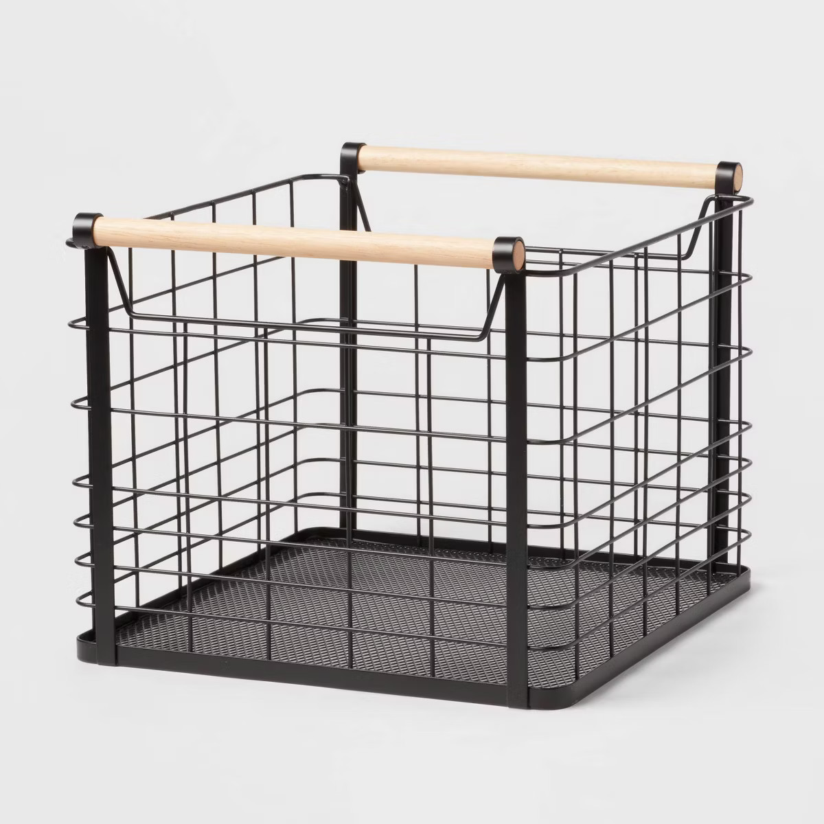 Wire Natural Wood Handles Milk Crate - Brightroom™ | Target