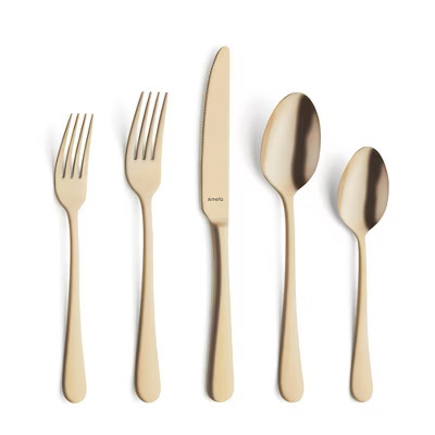 Amefa 20pc Austin Flatware Set Matte Gold | Target
