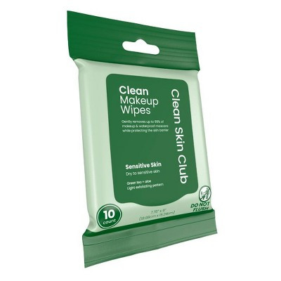 Clean Skin Club Makeup Facial Cleansing Wipes Sensitive Skin - 10ct | Target