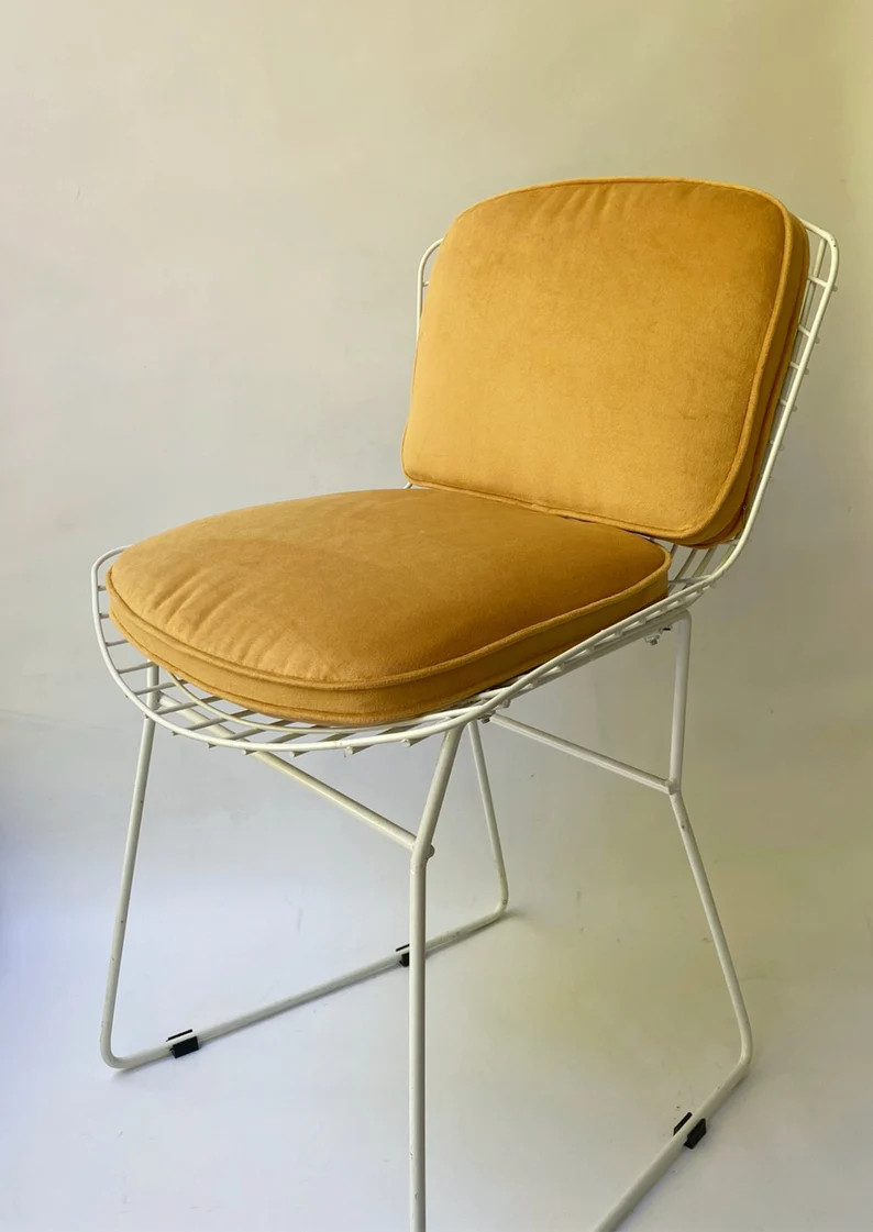 BERTOIA Style Metal Set Chair Cushion Backrest, Velcro Stripe 1.5 4cm Thick - Etsy UK | Etsy (UK)