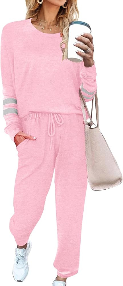 Ekouaer Sweatsuits Womens Loungewear Set Tracksuit Long Sleeve Pajamas Set | Amazon (US)